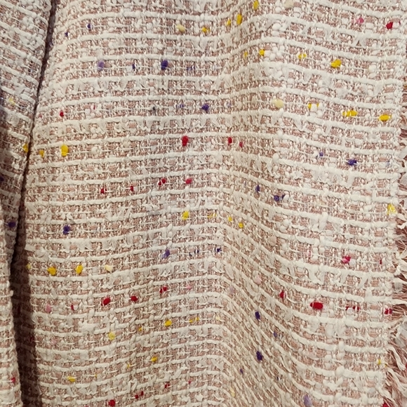 Kate Spade Pink Multicolor Mainline Tweed Long Jacket Coat size 14 - Picture 7 of 15